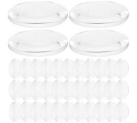 WRITWAA 50 Pezzi Lente Ottica Trasparente Biconvessa 25Mm per Esperimenti Scientifici e Didattica Strumenti Ottici per Progetti Fai da Te e Lavoro Artigianale