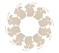 WRITWAA 50 Pezzi Ornamento Di Legno Incompiuto Etichette Artigianato in Legno Non Finito Ornamento Beige