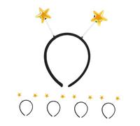 WRITWAA 5pezzi Cerchietto Stella per Capelli Fascia Tema Natale Antenna Accessori per Feste di Compleanno e Halloween in Morbido Materiale Flessibile