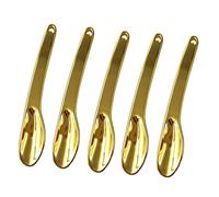 WRITWAA 5pezzi Cucchiaio Per Crema Per Occhi in Lega Di Zinco Cucchiaio Per Crema Viso Per Maschera Viso Strumento Per Trucco Dorato