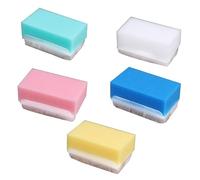 WRITWAA 5pezzi Spugne Per Lavaggio Mani Ragazza Spazzole Educative Tattile Medica Per Massaggio e Giallo Bianco Rosa Per Stimolare La Risposta Tattile Del Ragazza