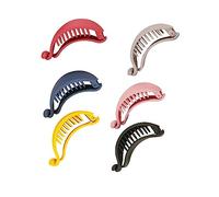 WRITWAA 6 Pezzi Clip di banana color caramelle pettine per a banana artiglio Signore tuo nero Piccoli fermagli per a banana fermagli a banana per sottili addominali