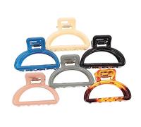 WRITWAA 6 Pezzi Coppia a Clip Per Assortito Panino Impugnature Bene Mini Fermagli Per Per Ragazze Coda Di Cavallo Piccoli Fermagli Per Elegante Decorativo Resina