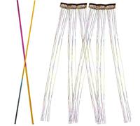 WRITWAA 6 Pezzi Parrucche d'oro e d'argento accessori per da donna estensioni dei di tinsel glitter fili Estensioni dei per le donne accessori per orpelli