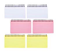 WRITWAA 6 Pezzi Quaderno a Spirale con Carta Rigata, Portatile e Facile da Sfogliare, per Appunti a Scuola e Ufficio, Blocco Note Compatto per Studenti e Professionisti