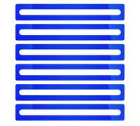 WRITWAA 6 Pezzi Striscia di Lettura Guidata Blu in Acrilico per Studenti | Aiuto per Tracciamento Visivo, Uso su Materiali Didattici e Quaderni, Adatta a Lettura in Biblioteca