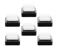 WRITWAA 6 Pezzi Tampone Vuoto Resistente e Lavabile per Timbri in Spugna e Plastica 3x3cm per Creazioni DIY e Embossing Creativo