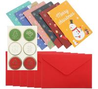 WRITWAA 6 Set Biglietti Auguri Natale 3d con Buste, Carta, Tema Festivo | Cartoncini per Messaggi e Ringraziamenti, Decorazione Natalizia, Stampa , Set con Buste Incluse