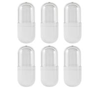 WRITWAA 6 Tubetti Ovali Contenitori Ricaricabili in Plastica Bianca per Lucidalabbra da 3ml Ergonomici per Cosmetici, per Uso On-the-go e Fai-da-te