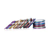 WRITWAA 60 Nastro Adesivo per Nail Art Colori Misti per Decorazioni Unghie Strisce e Facili Applicare per Manicure e Te con Organizer