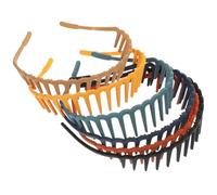 WRITWAA 6pezzi Fasce per Chioma in Plastico Colore Assortito Denti per Ragazze, Decorazione Chioma e Comfort, per Uso Quotidiano e Banchetti