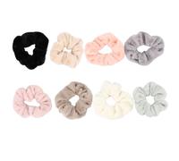 WRITWAA 8 Pezzi fascia per dell'intestino crasso Marrone cravatta colorato pelliccia per sempre pinze elastici per Scrunchies elastico per flanella