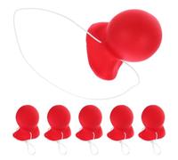 WRITWAA 8 Pezzi Naso Rosso da Clown del Circo per Halloween e Feste a Tema, Materiale Leggero Corda Elastica, Design Unico e Alta fedeltà per Adulti