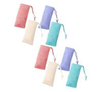 WRITWAA 8pezzi Sacchetto Per Sapone Esfoliante in Rete Sacchetti Porta Sapone Per Doccia Con Coulisse Materiale Pe Durevole Antiscivolo Per Uso Viaggi e Bagno