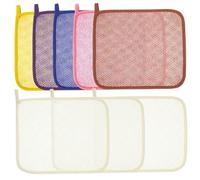 WRITWAA 8pezzi Scrubber Esfoliante per Corpo in Salviette da Bagno per Rimozione Cellule Morte Pratici Panni Esfolianti per Corpo Asciugamani da Bagno