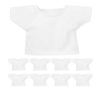 WRITWAA 9 pezzi Maglietta per peluche, maglietta girocollo semplice per orsacchiotto da 23 cm, mini vuota per bambola - Abbigliamento fai da te per vestire l'orso, accessori per vestiti di
