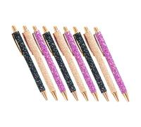 WRITWAA 9 Pezzi Penne Sfera Retrattili Glitterate Multicolore con Paillettes Penne Creative per Bambine Insegnanti e Studenti Accessori Scuola e Ufficio