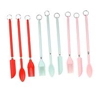 WRITWAA 9 Pezzi Set di pennelli a cupola spatola silicone cucina cucchiai spazzole telescopiche Fare telescopico spatola per scavare strumento spatola telescopica Gel di silice