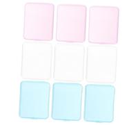 WRITWAA 9pezzi Scatola Per Spugnette Creativa Astuccio Per Spugnette Beauty Case Unico Per Femminile Portatile Piccolo Per