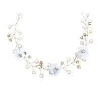 WRITWAA accessori per da sposa band fasce present venni accessori per floreali copricapo da sposa per la sposa accessori per sposa matrimonio Perla artificiale Blue