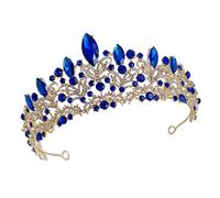 WRITWAA accessorio per con di diamanti spose Diademi corone tiara rosa coroncina sposa Accessorio per per ragazze accessori per per donna strass Blue