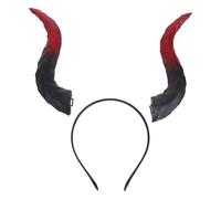 WRITWAA Accessorio per costume con corna di realistiche, tema festival di Halloween e Natale, costume da cosplay di animali, fasce per, copricapo di Halloween con corna di demone