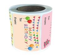 WRITWAA Adesivi per Distintivi di Compleanno 200 Pezzi Etichette Autoadesive Colorate per Feste di Compleanno Adesivi per Targhette Identificative per Decorazioni di Classe e Bomboniere