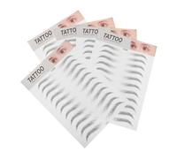 WRITWAA Adesivi Per Sopracciglia 6d Neri Set Da 5 Pezzi Adesivo Per Sopracciglia 3d Realistici e Impermeabili Per Uso Quotidiano Feste e Matrimoni Applicazione Facile Senza Competenze Professionali