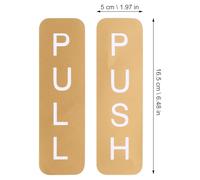 WRITWAA Adesivo Porta Push Pull in Pvc Colore Oro per Ufficio Installazione Semplice e Facile da Pulire, Decalcomania Elegante per Porta Interna