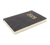 WRITWAA Agenda 2026 Copertina in Pu Nero, Planner Settimanale Compatto e Leggero per Scuola e Viaggio, Quaderno Minimalista per Insegnanti e Studenti