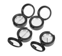 WRITWAA Astuccio per Ombretti Vuoto 4 Pezzi in Plastico Nero Leggero e Portatile per Trucco On-the-go e Rossetti DIY