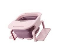 WRITWAA Bacinella Pediluvio Portatile Pieghevole con Massaggiatore Rulli Vaschetta per Immersione Piedi Relax Casa e Viaggio Design Rosa Colore Casuale Colore Casuale