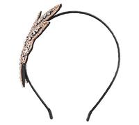 WRITWAA Banda per retrò di strass abbellito fasce per la testa accessori per da sposa moda scena cerchietti fascia frontale copricapo da sera plastica Golden