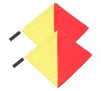 WRITWAA Bandiere di Comando per Addestramento Marina 2 Pezzi in PVC Rosso e Giallo 35X35 CM per Esercizi Sportivi e Segnalazione Manuale in Attività Nautiche