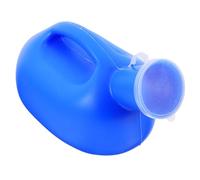 WRITWAA Barattolo per Urina Portatile 2000ml Coperchio Antigoccia in Plastica Blu Grande Capacità per Adulti e Anziani Uso Domestico e Emergenze