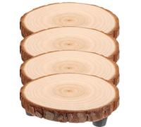 WRITWAA Base per Torta in Legno Rotonda con Gambe 11 CM X 4 CM Set 2 Pezzi Supporto Portavaso per Piante Grasse e Bonsai Base per Fioriera da Interno ed Esterno Centrotavola per