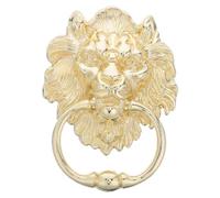 WRITWAA Battente per porta in ottone antico a forma di testa di leone,