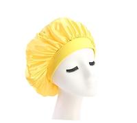 WRITWAA Berretto Notte Per Donne Cappello Dormire Satin Con Elastico Protezione Per e Comfort Per Chemioterapia Colore Giallo Design Ampia