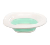WRITWAA Bidet Pieghevole Lavaggio per Anziani e Donne Incinte Bacinella Portatile per Emorroidi e Assistenza Infermieristica Colore Bianco Verde