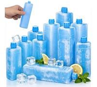 WRITWAA Blocchi di Ghiaccio Riutilizzabili Borsa Ghiaccio 10 Pezzi in PE Lunga Durata per Conservazione Alimenti per Raffrescatore d'Aria per Pranzo Portatile in Atmosfera Estiva