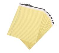 WRITWAA Blocchi Note Gialli a Righe 20,3x28 Cm, Set 10 Pezzi Carta 80 G/m² Spessa, Blocchi per Appunti Scolastici e Ufficio Pagine Staccabili e Doppia Superficie di Scrittura per Studenti