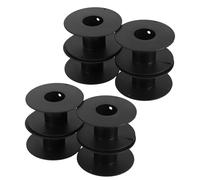 WRITWAA Bobina di Cavo Vuota in Plastica Nera 8 Pezzi - Avvolgicavo Leggero per Prolunghe e Tubi Flessibili - Organizer per Campeggio e Lavori Manuali