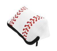 WRITWAA Borsa Cosmetica in Neoprene Cerniera, Organizer da Toilette da Baseball, Portatile e Leggera per Viaggio e Campeggio, Pochette per Cosmetici e Articoli da Toeletta