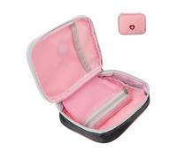WRITWAA Borsa Portatile per Medicinali Pronto Poliestere Mini Rosa per Farmaci Scatola Immagazzinaggio Resistente Emergenze