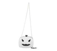 WRITWAA Borsa Tracolla Halloween in PU Bianca Borsa Spalla Sella per Ragazze Design Chic e Resistente all Acqua Spazio Organizzato per Oggetti Quotidiani