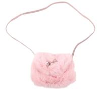 WRITWAA Borsa Tracolla per Bambina Design Peloso e Rosa, Leggera e Resistente, Spaziosa per Accessori Quotidiani, per Picnic All'aperto e Feste in Spiaggia