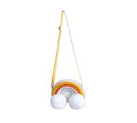WRITWAA Borsetta Tracolla Per Ragazzo Ragazza Con Design Arcobaleno Borsa Muro Pratica e Resistente Per Piccole Meraviglie Per Caramelle e Tesori