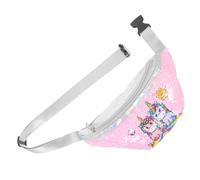 WRITWAA Borsetta Tracolla Unicorno Per Bambine Zainetto Fanny Pack Borsa Da Viaggio e Shopping e Pu Resistente e Pratica Per Attività Quotidiane e Uscite