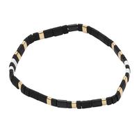 WRITWAA Bracciale Arcobaleno in Pietra Nero Chic, Bracciale Decorativo Elastico per Uomini, per Welfare Aziendale e Uso Quotidiano