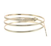 WRITWAA Bracciale rigido da donna, bracciale a filo largo, dorato con polsino, elegante regalo di compleanno in stile bohémien classico